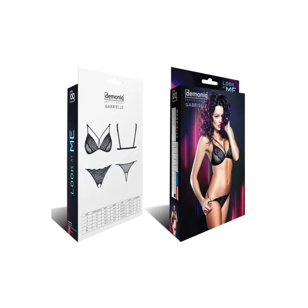 ♥ Schwarzes Set Gabrielle von Demoniq Look At Me Collection ♥ kaufen | Fesselliebe
