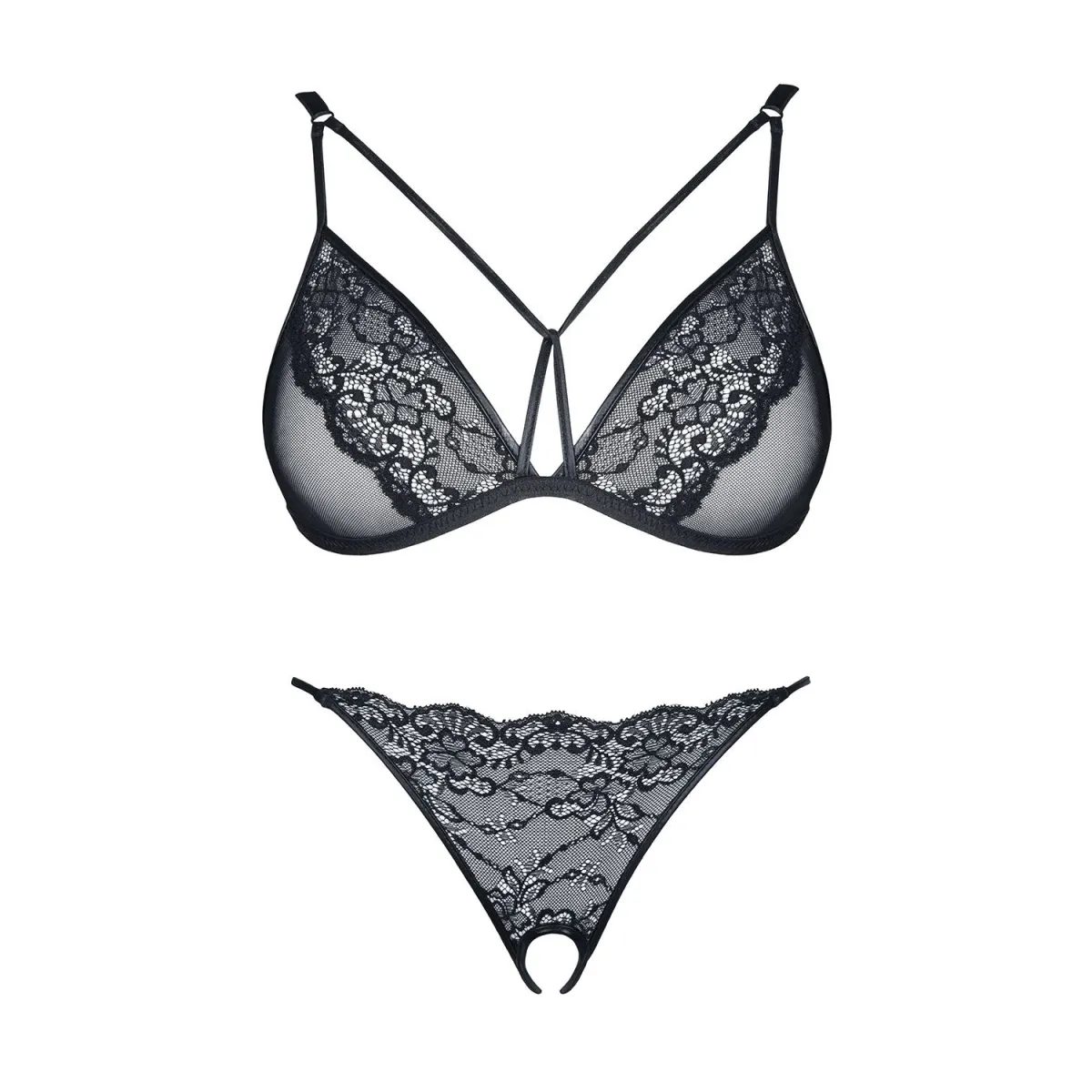Schwarzes Set Gabrielle von Demoniq Look At Me Collection | Fesselliebe.de