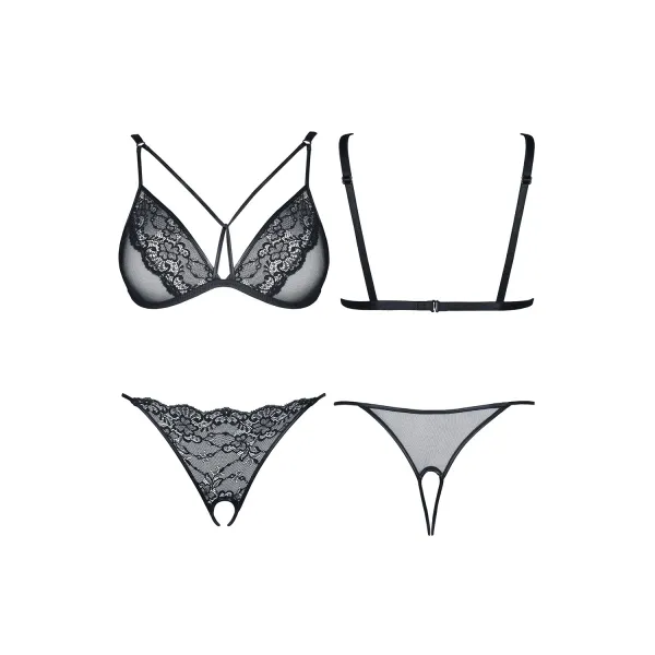 Schwarzes Set Gabrielle von Demoniq Look At Me Collection | Fesselliebe.de
