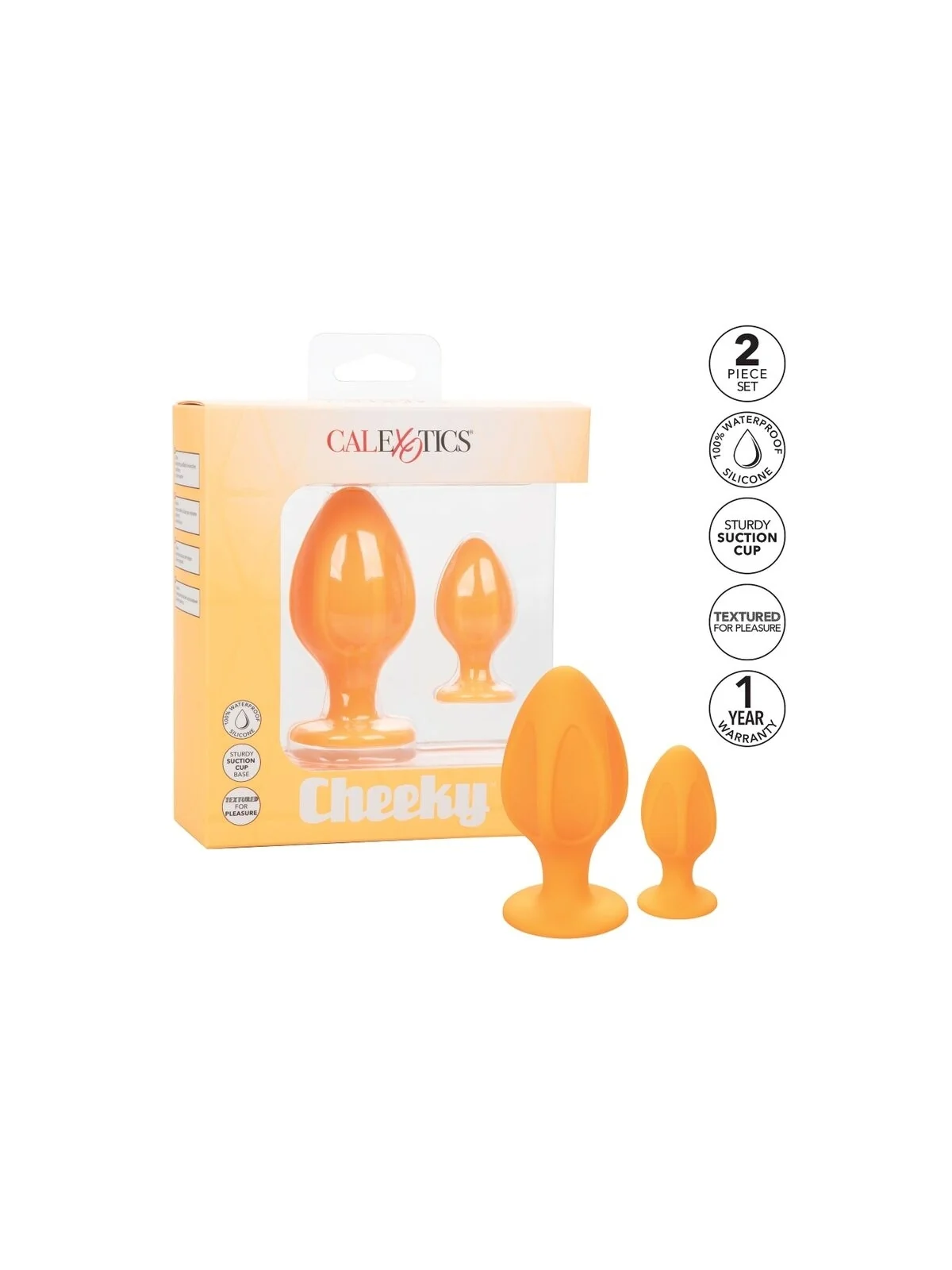 Calex Cheeky Buttplug - Orange von California Exotics