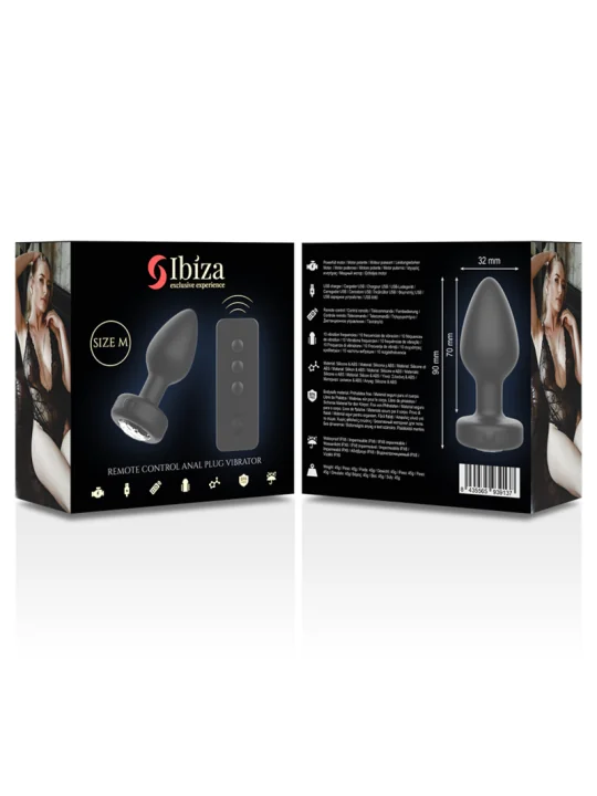 Anal-Stecker mit Fernbedienung, Grösse M von Ibiza Technology