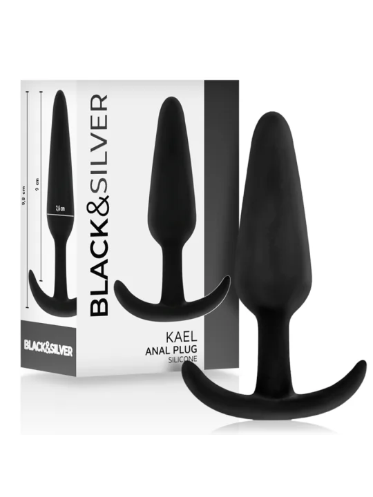 Kael Silikon-Analplug mit Mittlerem Griff von Black&Silver