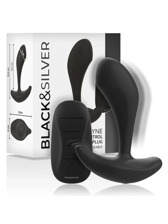 Dwayne Anal Plug Silikon Fernbedienung von Black&Silver