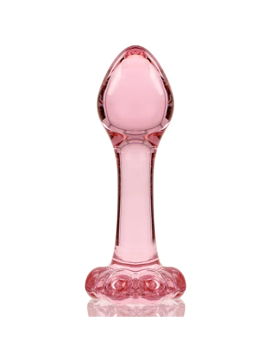 Modell 2 Analplug Borosilikatglas 11 X 3,5 cm Rosa von Nebula Series By Ibiza