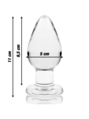 Modell 3 Analplug Borosilikatglas 11 X 5 cm Transparent von Nebula Series By Ibiza