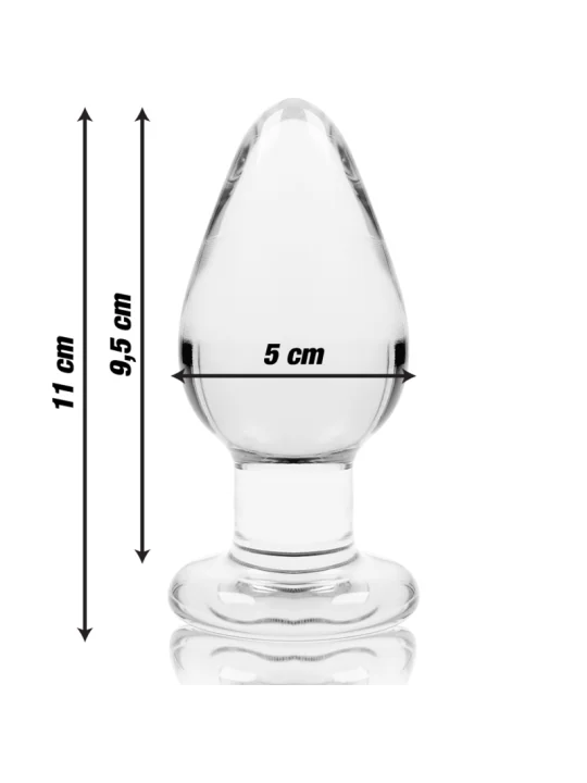 Modell 3 Analplug Borosilikatglas 11 X 5 cm Transparent von Nebula Series By Ibiza