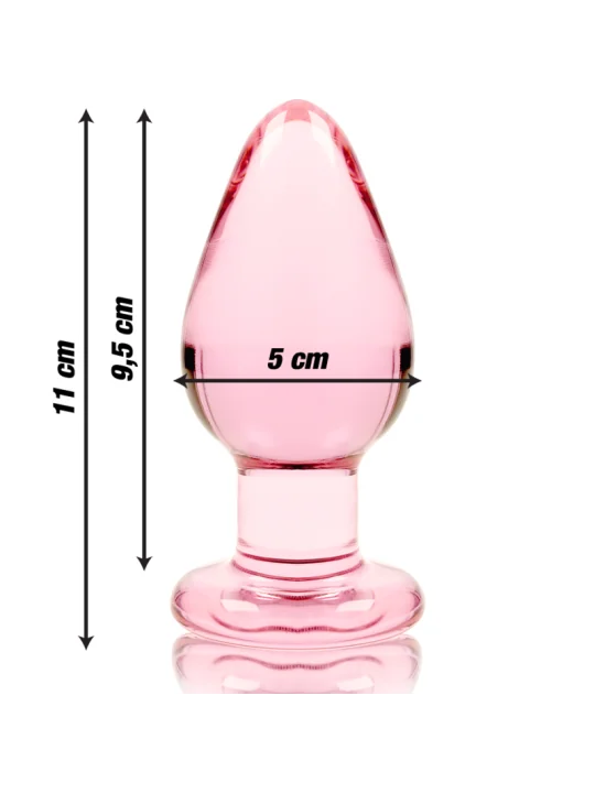 Modell 3 Analplug Borosilikatglas 11 X 5 cm Rosa von Nebula Series By Ibiza