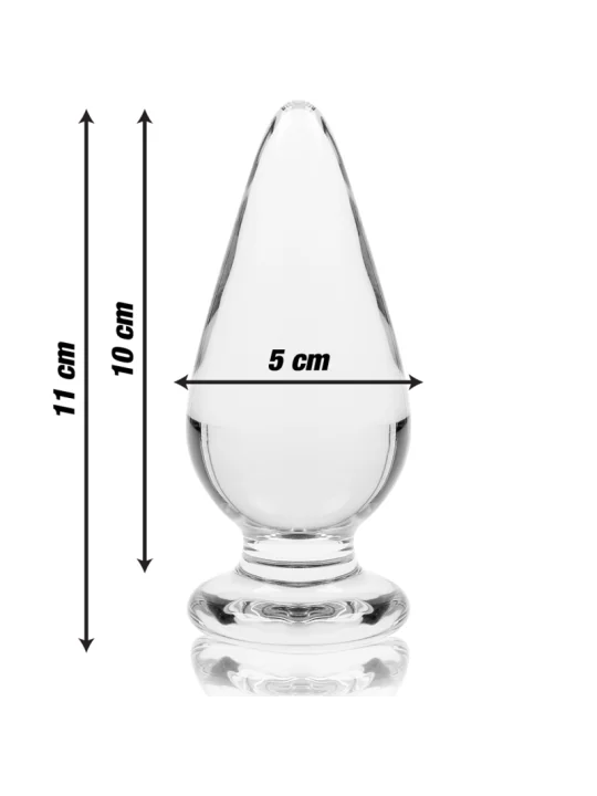 Modell 4 Analplug Borosilikatglas 11 X 5 cm Klar von Nebula Series By Ibiza