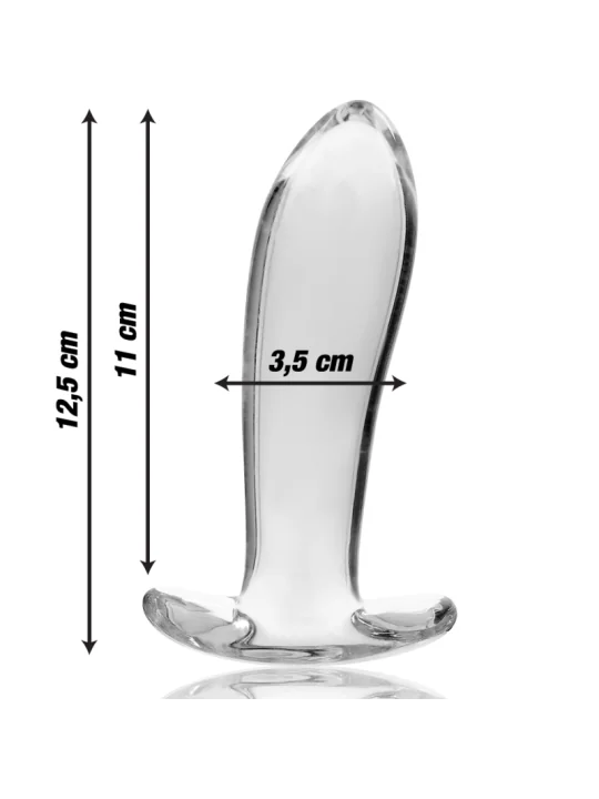 Modell 5 Analplug Borosilikatglas 12,5 X 3,5 cm Klar von Nebula Series By Ibiza