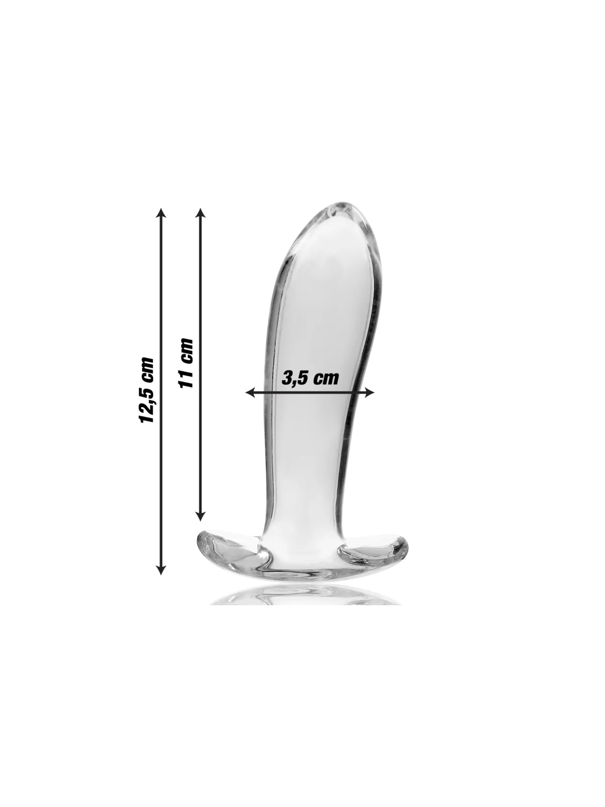 Modell 5 Analplug Borosilikatglas 12,5 X 3,5 cm Klar von Nebula Series By Ibiza