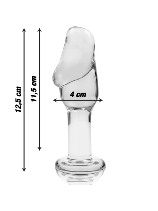 Modell 6 Analplug Borosilikatglas 12,5 X 4 cm Klar von Nebula Series By Ibiza