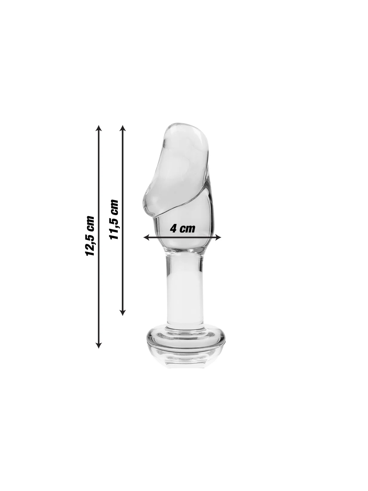 Modell 6 Analplug Borosilikatglas 12,5 X 4 cm Klar von Nebula Series By Ibiza