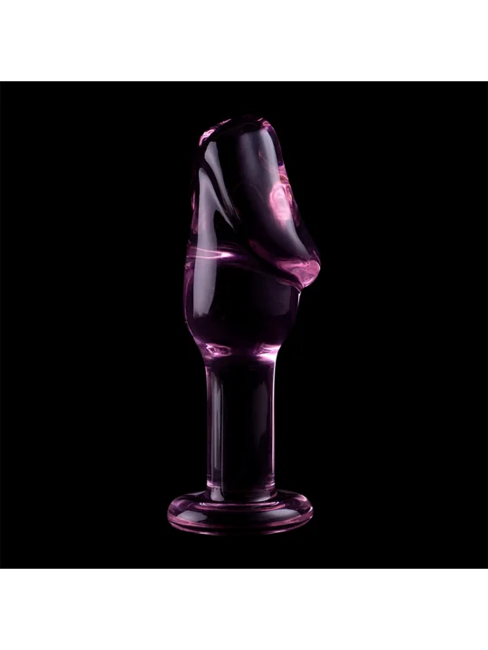 Modell 6 Analplug Borosilikatglas 12,5 X 4 cm Rosa von Nebula Series By Ibiza