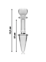 Modell 7 Analplug Borosilikatglas 13,5 X 3 cm Klar von Nebula Series By Ibiza