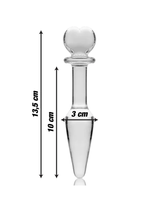 Modell 7 Analplug Borosilikatglas 13,5 X 3 cm Klar von Nebula Series By Ibiza