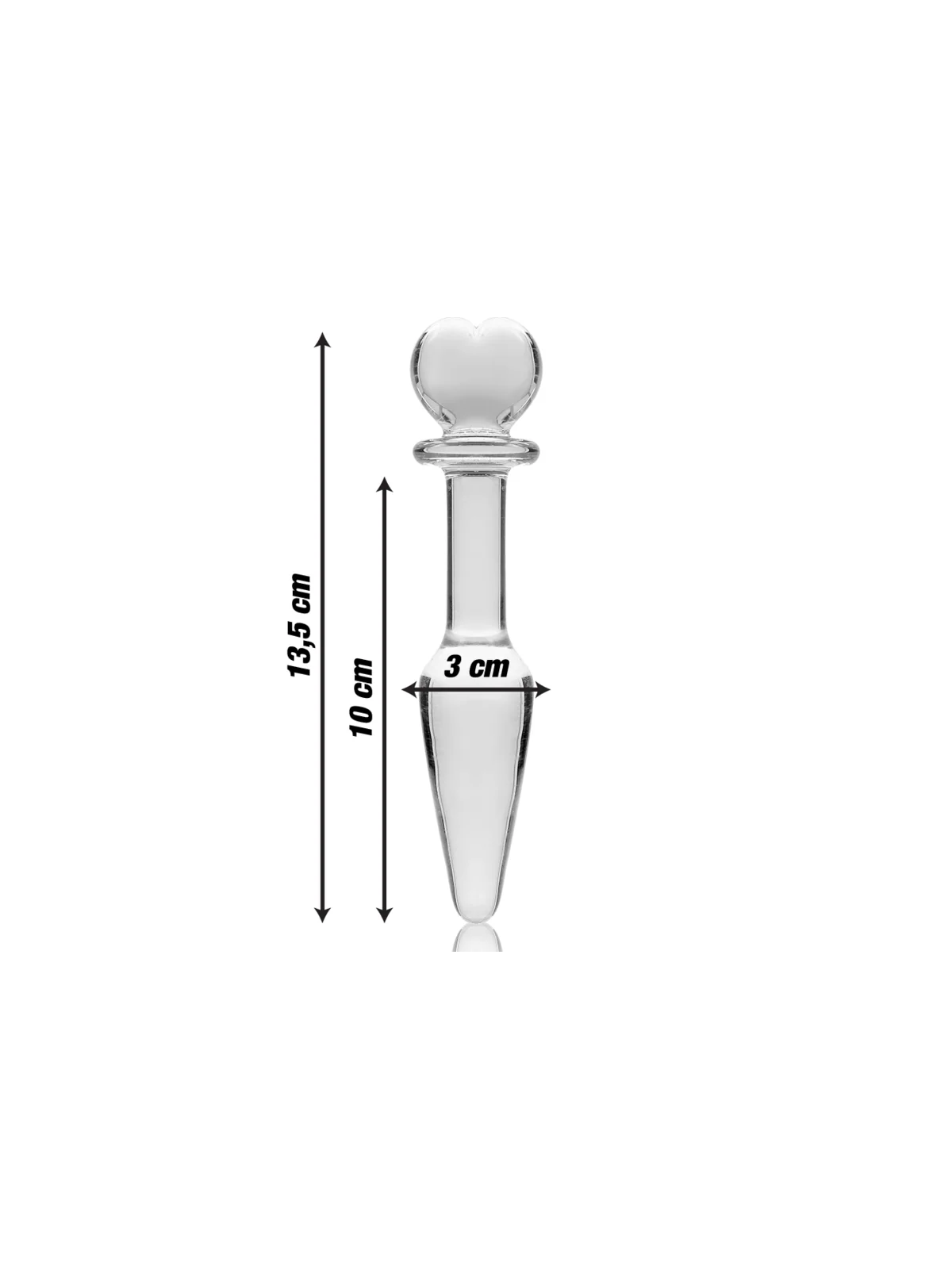 Modell 7 Analplug Borosilikatglas 13,5 X 3 cm Klar von Nebula Series By Ibiza