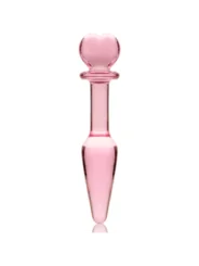 Modell 7 Analplug Borosilikatglas 13,5 X 3 cm Rosa von Nebula Series By Ibiza