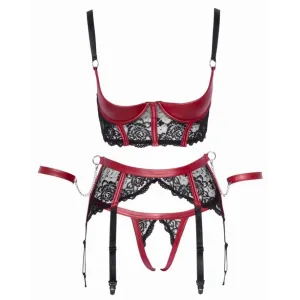 ♥ Hosenträger-Set - Schwarz von Cottelli Bondage ♥