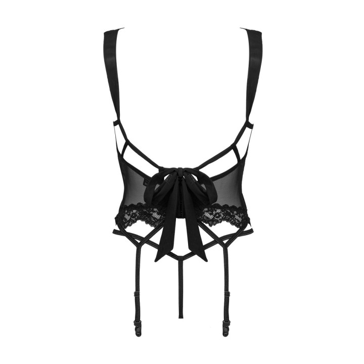 Setilla Korsett & Ouvert Tanga Schwarz von Obsessive | Fesselliebe.de