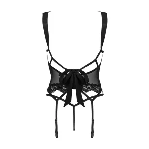 ♥ Setilla Korsett & Ouvert Tanga Schwarz von Obsessive ♥