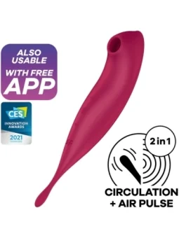 Twirling Pro+ Air Pulse Stimulator & Vibrator Rot von Satisfyer Connect bestellen - Dessou24