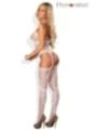 Weißes Netz-Catsuit Ouvert Pr4460, Bodystocking von Provocative