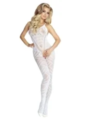 Weißes Bodystocking Ouvert Pr4680 von Provocative