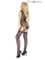 Schwarzes Netz-Catsuit Ouvert Pr4918, Bodystocking von Provocative