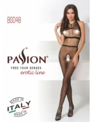 Schwarzer Ouvert Bodystocking Bs048 von Passion