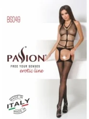 Schwarzer Ouvert Bodystocking Bs049 von Passion