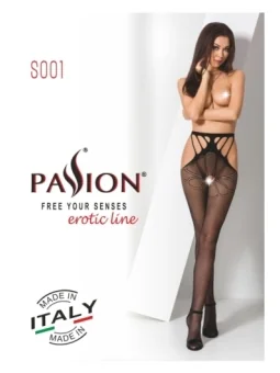 Ouvert Strumpfhose S001 Schwarz von Passion Erotic Line