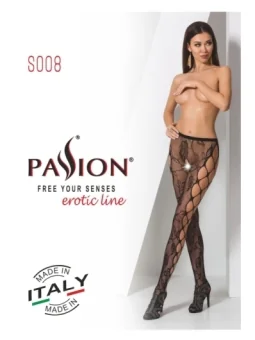 Ouvert Strumpfhose S008 Schwarz von Passion Erotic Line