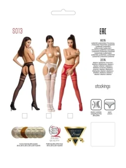 Ouvert Strumpfhose S013 Schwarz von Passion Erotic Line