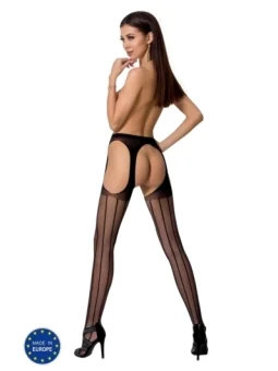 Ouvert Strumpfhose S018 Schwarz von Passion Erotic Line