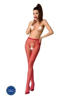 Ouvert Strumpfhose S010 Rot von Passion Erotic Line