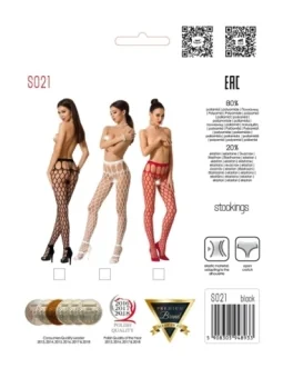 Ouvert Strumpfhose S021 Weiß von Passion Erotic Line