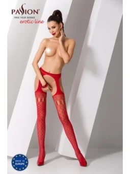 Ouvert Strumpfhose S024 Rot von Passion Erotic Line