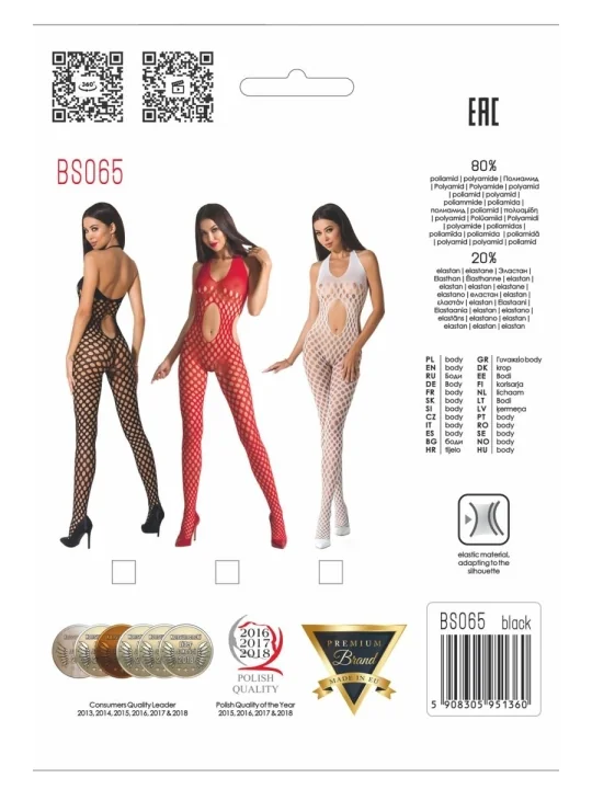 Schwarzer Bodystocking Bs065 von Passion