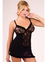 Schwarzes Chemise M/1001 von Andalea Dessous