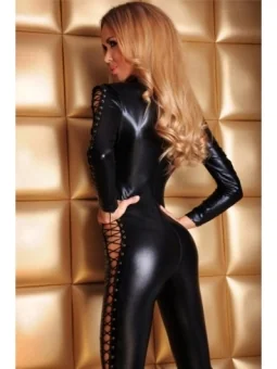 Schwarzes Wetlook Catsuit Sheila von 7-Heaven Dessous