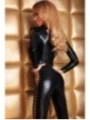 Schwarzes Wetlook Catsuit Sheila von 7-Heaven Dessous