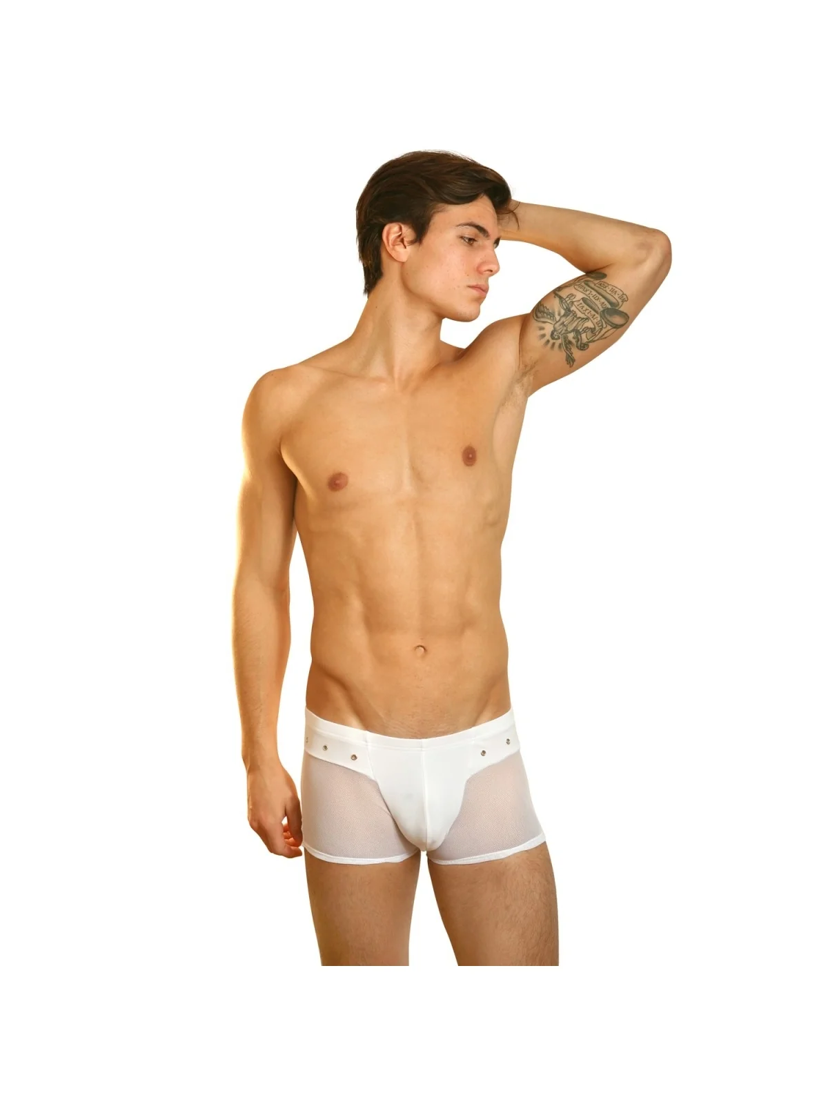 Weißer Herren Boxer Open Spirit von Look Me