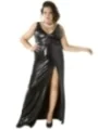 Langes Schwarzes Wetlook-Kleid C/4005 von Andalea