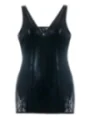 Schwarzes Wetlook Chemise Sb/1002 Sexy Base Kollektion By Andalea