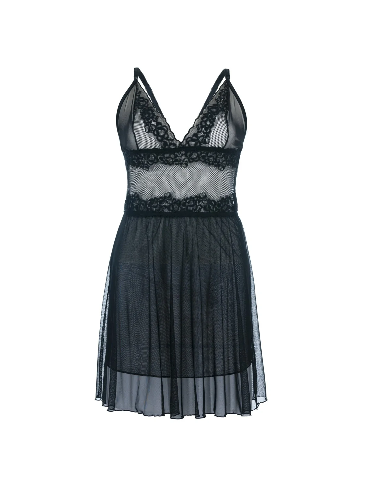 Schwarzes Chemise Sb/1010 Sexy Base Kollektion von Andalea