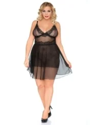 Schwarzes Chemise Sb/1010 Sexy Base Kollektion von Andalea