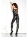 Schwarzes Wetlook Catsuit Doris von Meseduce