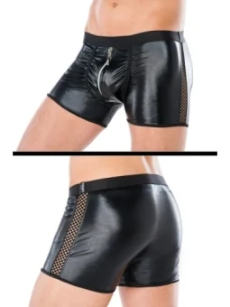 Schwarzer Wetlook Short - Passion 001