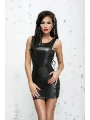 Schwarzes Wetlook Kleid Lea von Meseduce Bond Me Collection