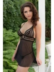 Schwarzes Chemise 1823 von Softline Romantic